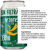 El Aguila Sin Filtrar 00 Cerveza Lager Especial Sin Alcohol Pack Lata, 24 Latas de 33cl
