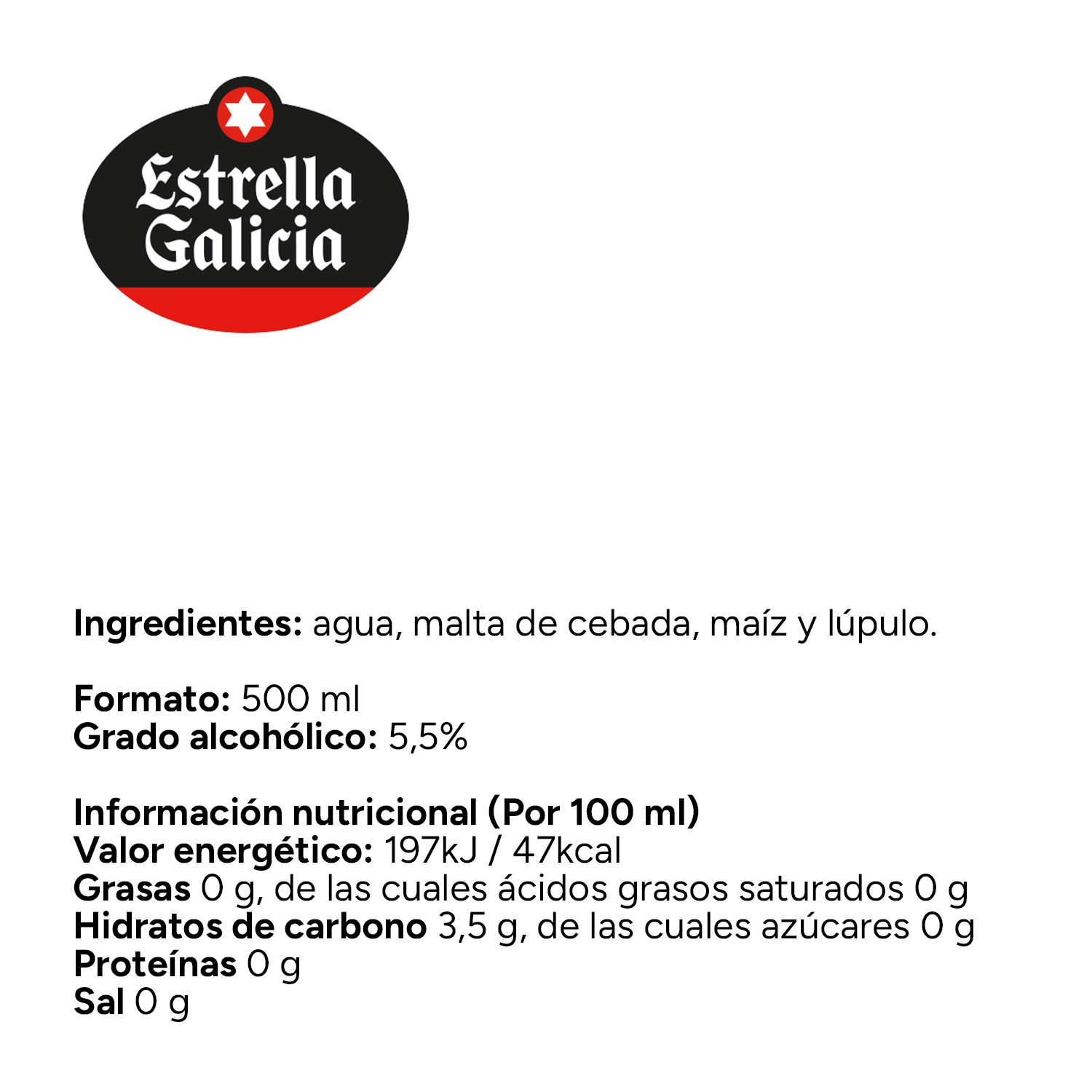 Estrella Galicia Especial, Cerveza Lager Especial, Cerveza 24 Latas de 500 ml, Sabor Ligero y Amargo, Aroma a Lúpulo, 5,5% Volumen de Alcohol