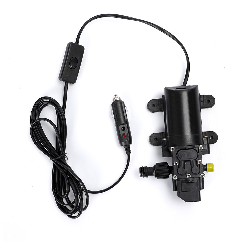 Kit Limpieza Coche, Lavado a Presión 80W Potencia, 8 Metros de Manguera, Rápido y fácil de Usar, Resistencia a Ácidos y Álcalis, Resistencia a la Corrosión, Bajo Nivel de Ruido, Larga Vida Útil, Incluye: x1 Bomba de agua de Diafragma, x1 Rociador de Agua