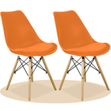 Sillas para Comedor, Sillas para Cocina con Asiento Blando, Tapizado y Patas Resistentes de Madera de Haya, Sillas Nórdicas Minimalistas, 49.5 x 44 x 79.5 cm