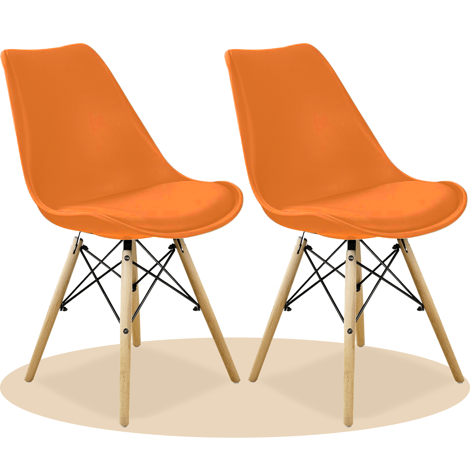 Sillas para Comedor, Sillas para Cocina con Asiento Blando, Tapizado y Patas Resistentes de Madera de Haya, Sillas Nórdicas Minimalistas, 49.5 x 44 x 79.5 cm