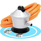 Regulador de Gas Butano con Válvula de Seguridad, con Certificación Europea y Española, 30mbar, 7x7x10 cm