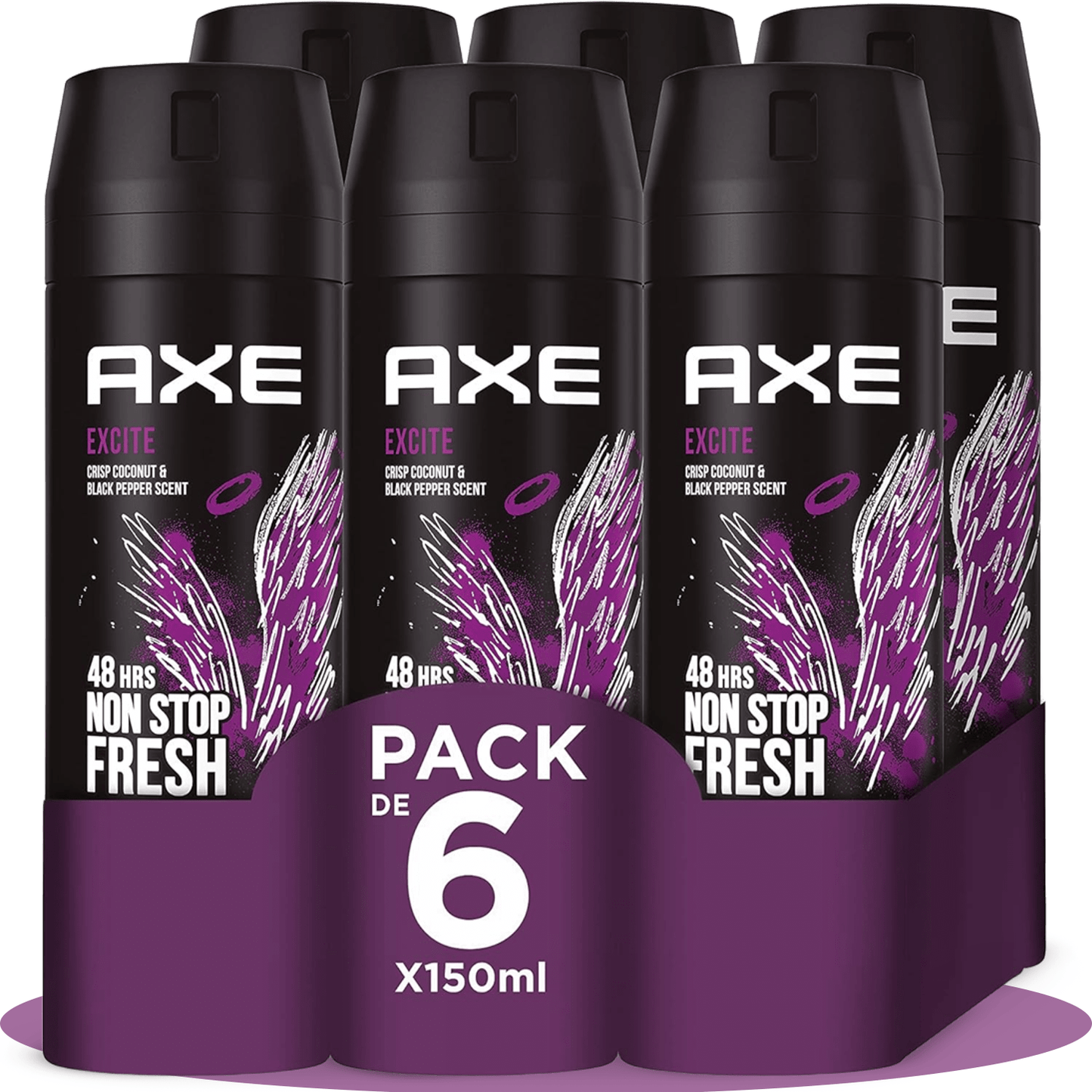 Axe Desodorante Spray Excite Spray, Aroma a Madera y Caramelo, Olor Irresistible durante 48 horas, 150ml por Spray