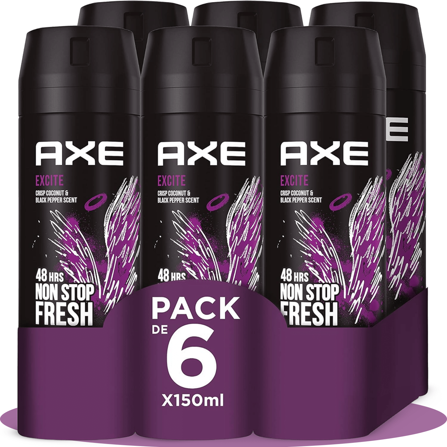 Axe Desodorante Spray Excite Spray, Aroma a Madera y Caramelo, Olor Irresistible durante 48 horas, 150ml por Spray
