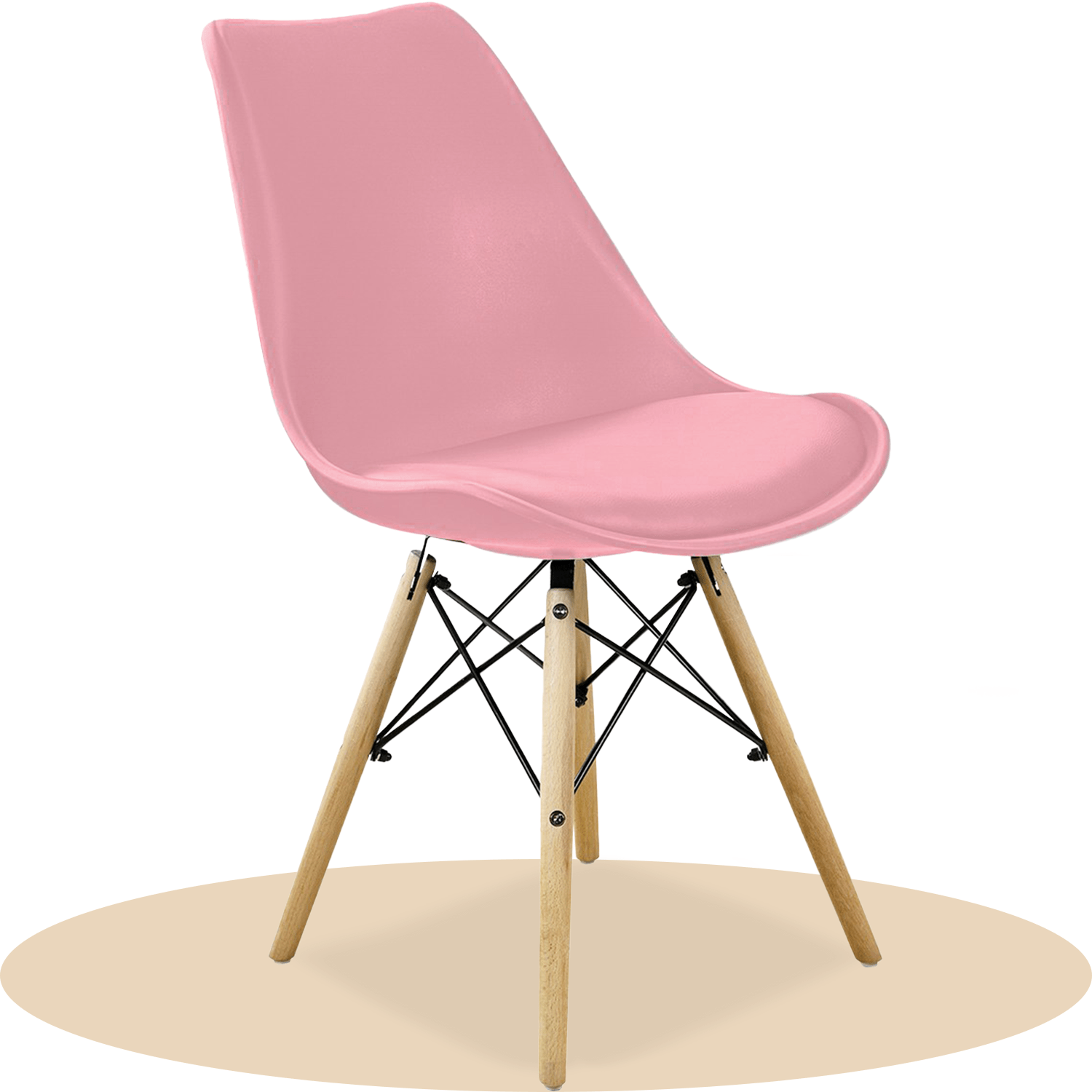 Sillas para Comedor, Sillas para Cocina con Asiento Blando, Tapizado y Patas Resistentes de Madera de Haya, Sillas Nórdicas Minimalistas, 49.5 x 44 x 79.5 cm