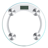 Bascula de Baño de Cristal, 180Kg de Resistencia, Dígitos LCD, Sensor de Alta Precisión, Cristal Resistente de 8mm, Reajuste y Apagado Automático, Indicador de Poca Batería y Exceso de Carga, 34cm