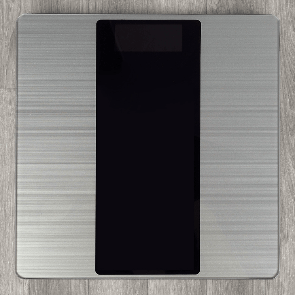 Bascula de Baño Digital con Pantalla LCD, Vidrio Templado de 5 mm, 180 kg de Capacidad, Encendido por Toque, Conversión kg/lb, Funciona con 2 Baterías tamaño AAA (no incluidas)