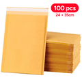 packer PRO 100 Sobres de Burbujas, Sobres Acolchados para Envíos, Marrón, 24x35cm