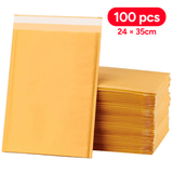 packer PRO 100 Sobres de Burbujas, Sobres Acolchados para Envíos, Marrón, 24x35cm