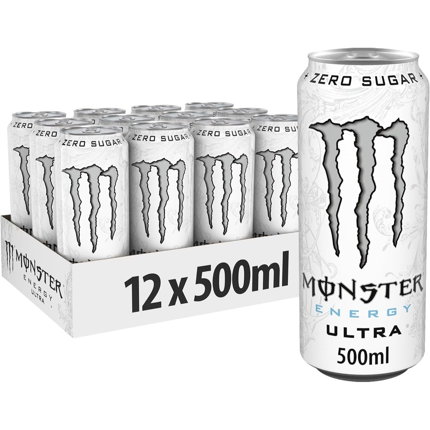 MONSTER ENERGY Bebida Energética, Refresco Energético, Pack 12/24 Latas de 500ml