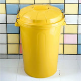 Cubo Basura 100 Litros de capacidad con Tapa. Fabricado en Plastico Resistente, Ideal para Almacenaje de Basura para el Hogar, Oficina o Industria
