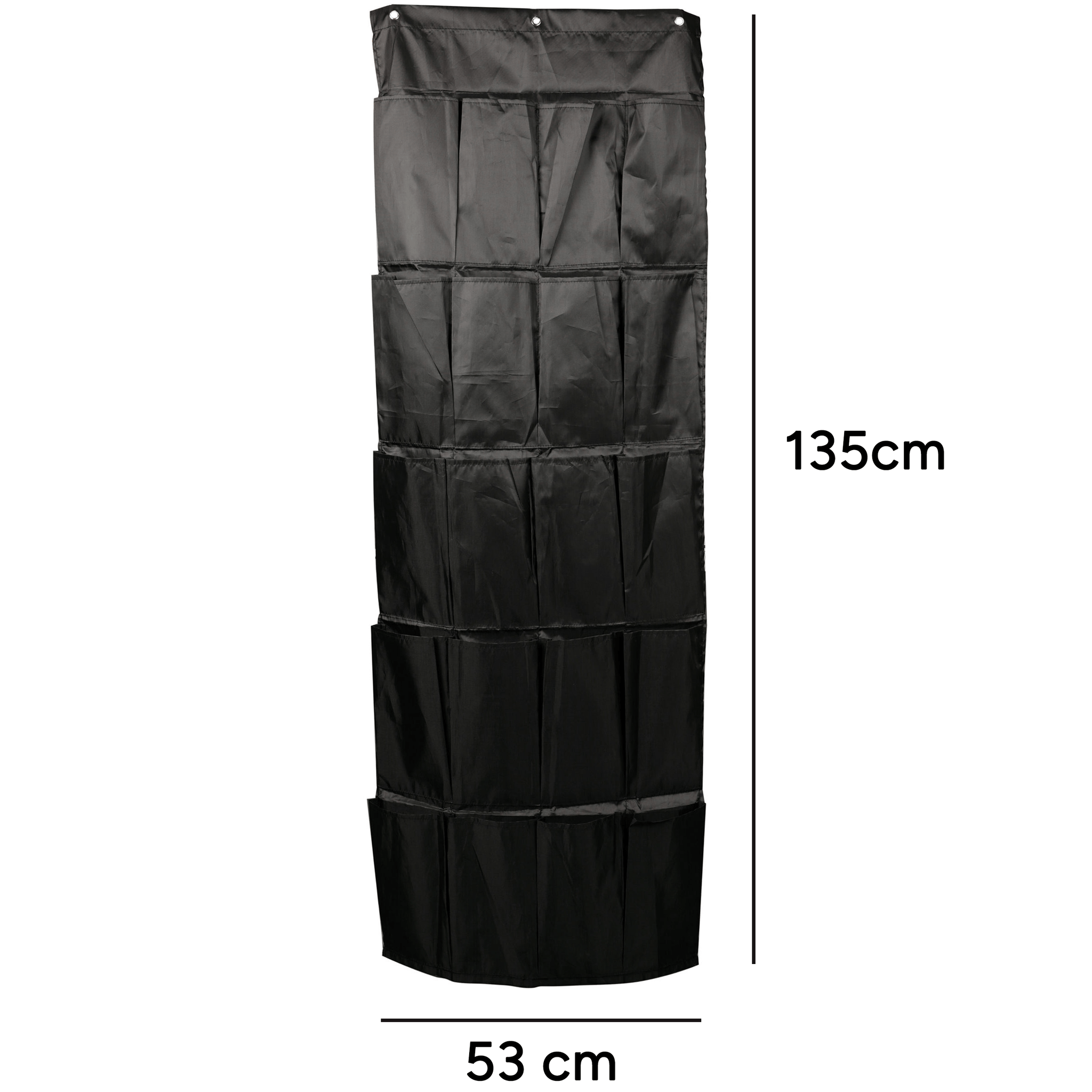 Organizador Puerta con 20 Bolsillos, Organizador de Almacenamiento Colgante sobre la Puerta, Incluye 3 ganchos para colgar, Fabricado en Tela de Poliéster 210D de Máxima Calidad, 135 x 53 cm