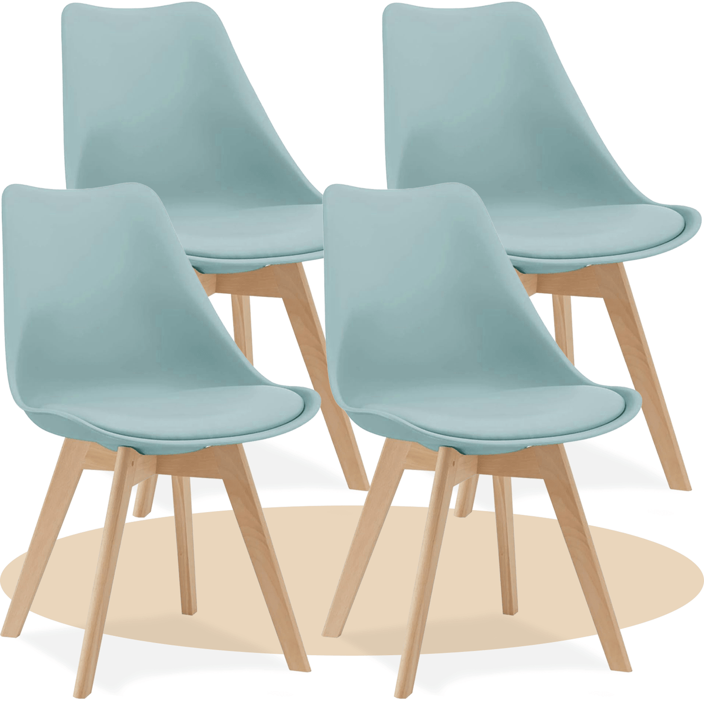 1/2/4/6 Unidad Sillas para Comedor, Sillas para Cocina con Asiento Blando, Tapizado y Patas Resistentes de Madera de Haya, Sillas Nórdicas