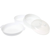 Vaporera Microondas, Cocina al Vapor en el Microondas sin Aceites y sin Grasa, Rápido y Fácil de Usar, Cocina Recetas Sanas en un Instante, Ideal para Verduras, Arroz y Pescado