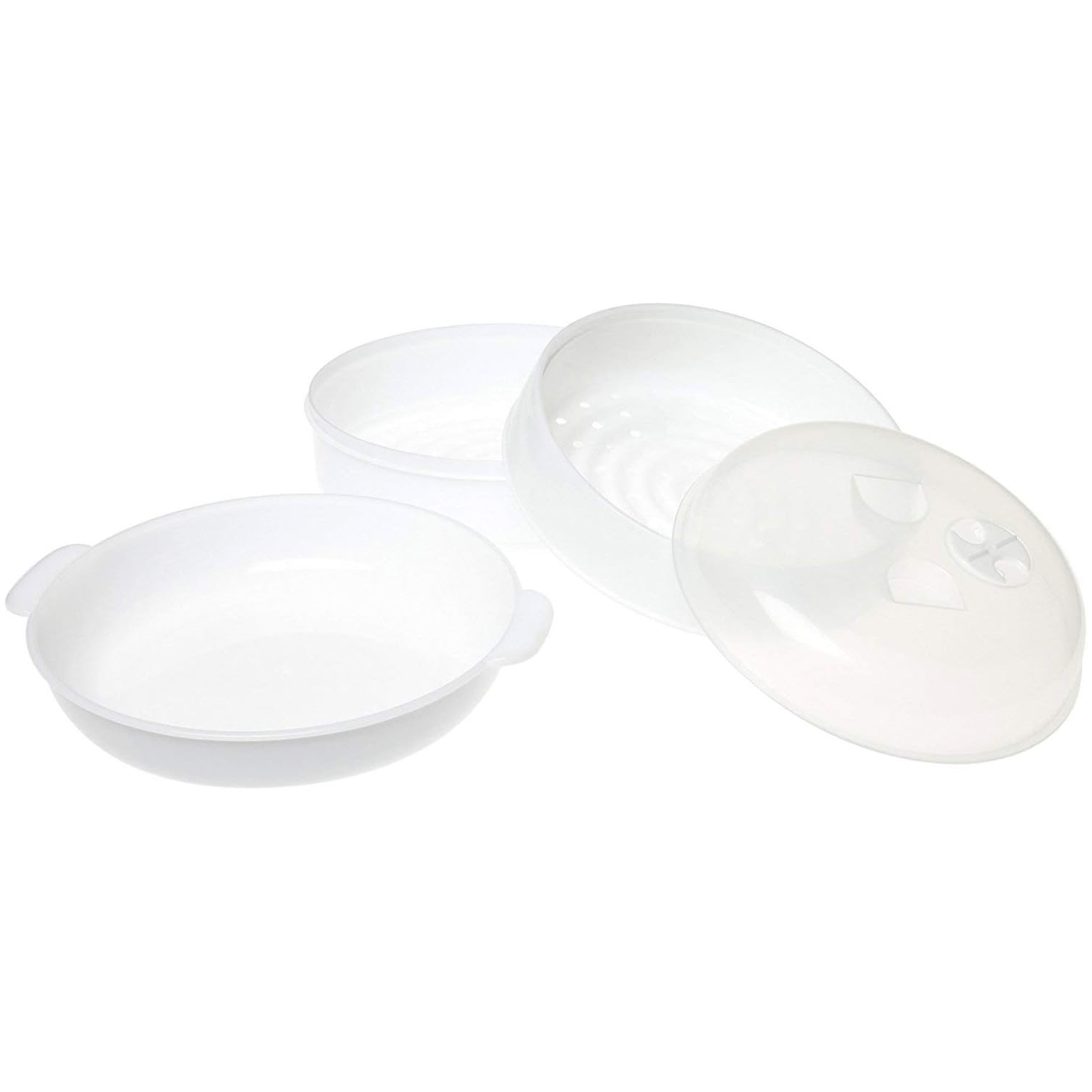 Vaporera Microondas, Cocina al Vapor en el Microondas sin Aceites y sin Grasa, Rápido y Fácil de Usar, Cocina Recetas Sanas en un Instante, Ideal para Verduras, Arroz y Pescado