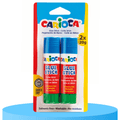 CARIOCA Pegamento de Barra, Secado Rapido en 30 Segundos, Sin Disolventes, Lavable, Sin Residuos, 2 Unidades de 20g