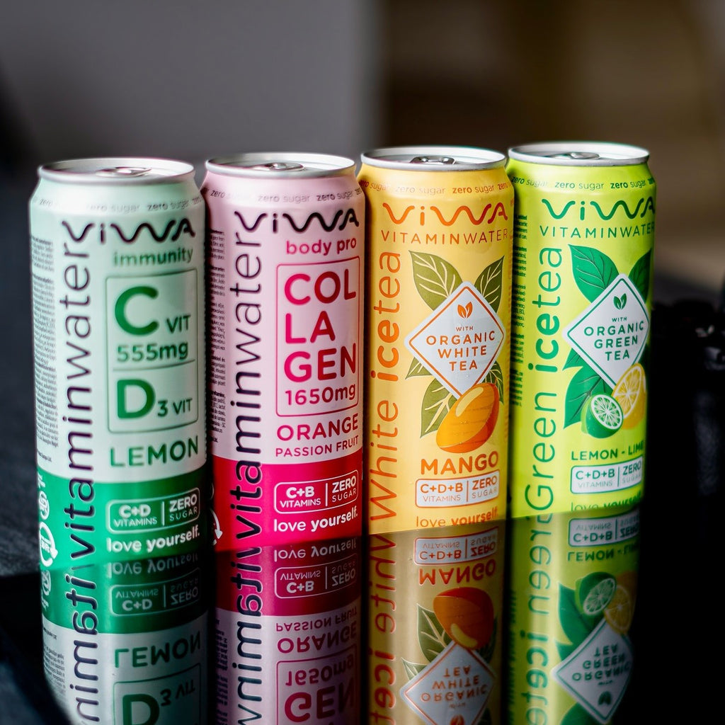VIWA VitaminWater & Tea, Bebidas Refrescantes con Vitaminas y Minerales, 330ml, Pack de 24