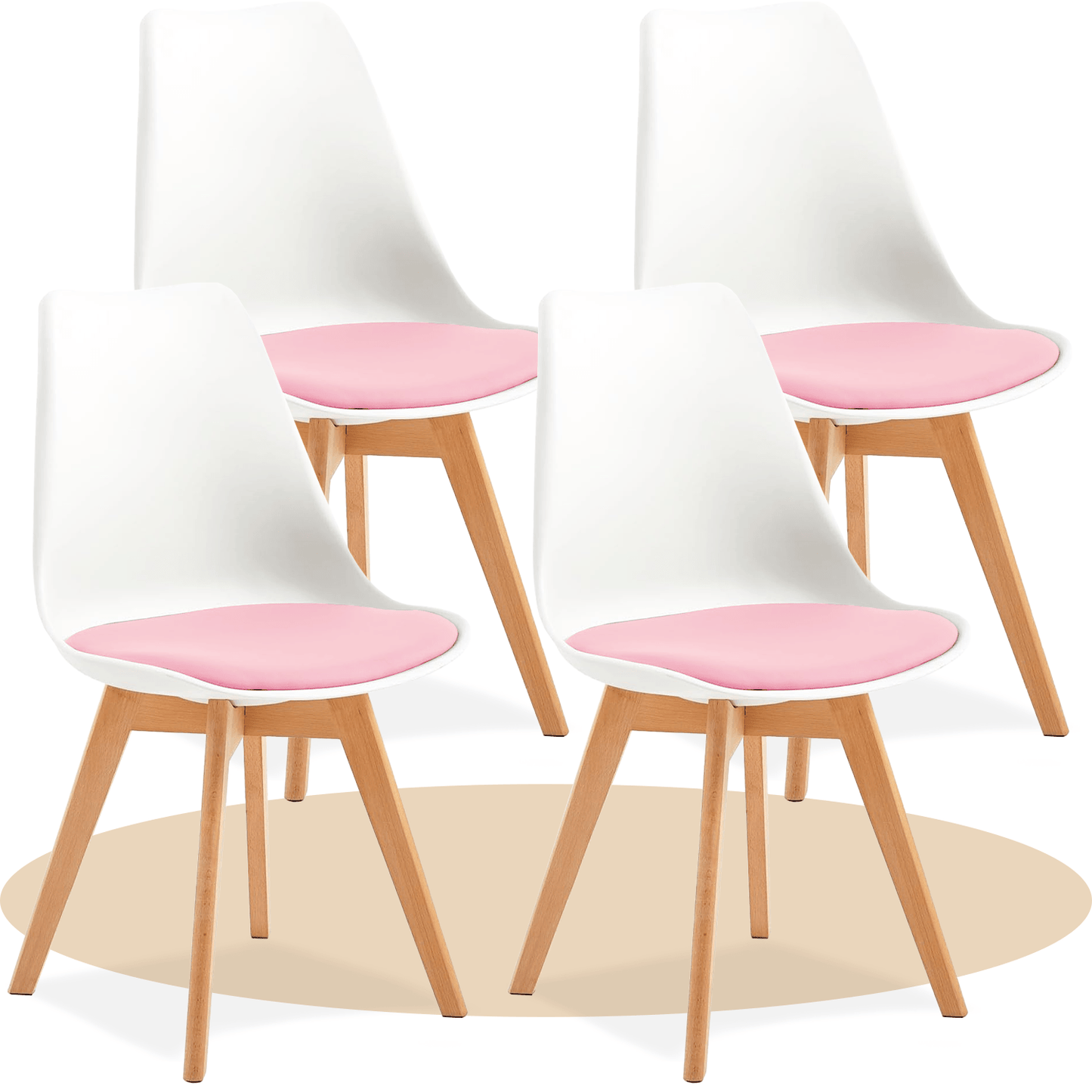 1/2/4/6 Unidad Sillas para Comedor, Sillas para Cocina con Asiento Blando, Tapizado y Patas Resistentes de Madera de Haya, Sillas Nórdicas