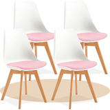 1/2/4/6 Unidad Sillas para Comedor, Sillas para Cocina con Asiento Blando, Tapizado y Patas Resistentes de Madera de Haya, Sillas Nórdicas