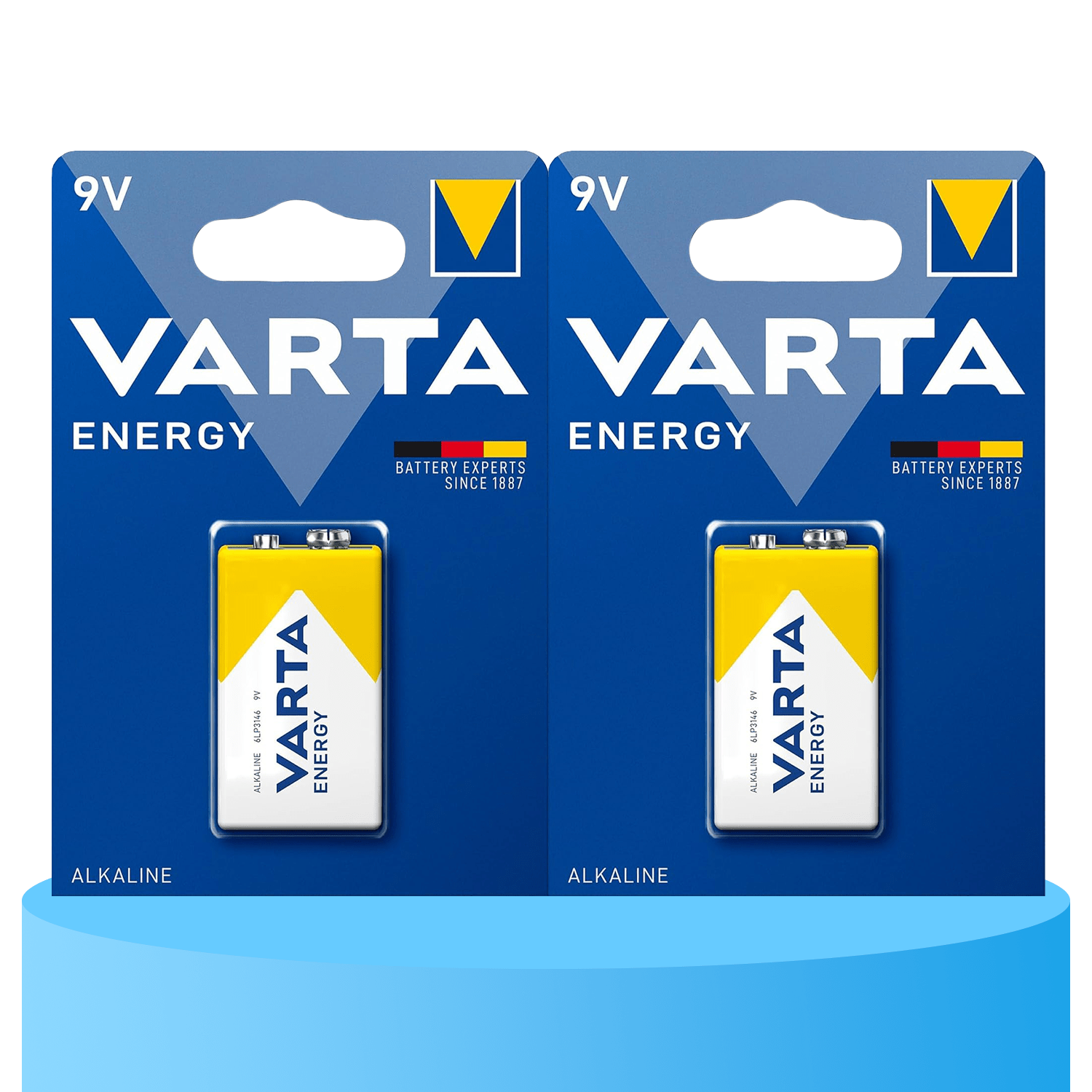 Pilas 9V Alcalinas, Pilas 9v Cuadradas de Alto Rendimiento, VARTA Energy, Larga Duración, Energía Continua, Ideal para Detectores de Humo, Micrófonos Inalámbricos, Pedales de Guitarra, Multímetros, Electrodomésticos
