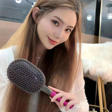 Cepillo Desenredante para Cabello Natural, Rizado, Liso, Húmedo o Seco, Peine de Púas Anchas, Cepillo Pelo Mujer Anti Enredo para Todo Tipo de Cabello, Cepillo con Pala de Gran Tamaño, Desenreda sin Tirones, Antiestático, Masajea el Cuero Cabelludo