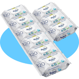 Toallitas Húmedas, Cuidado e Hidratación Profunda, Fibras Ultrasuaves ideales para Piel Sensible, Perfume Fresco, Packs de 3/6/9/12 Unidades, 360/720/1080/1440 Toallitas