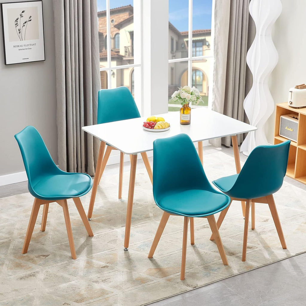 1/2/4/6 Unidad Sillas para Comedor, Sillas para Cocina con Asiento Blando, Tapizado y Patas Resistentes de Madera de Haya, Sillas Nórdicas