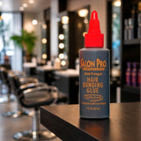 Salon Pro Exclusives Hair Bonding Glue, Super Bond, Pegamento Negro para Extensiones de Cabello y Pelucas con Fijación Fuerte y Duradera, 60 ml