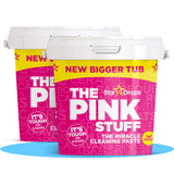 The Pink Stuff Limpieza Hogar Pasta Limpiadora Multiusos ideal para Eliminar Manchas, Grasa y Suciedad, Eficaz y Concentrado, Fácil Aplicación, 2 Unidades de 850g