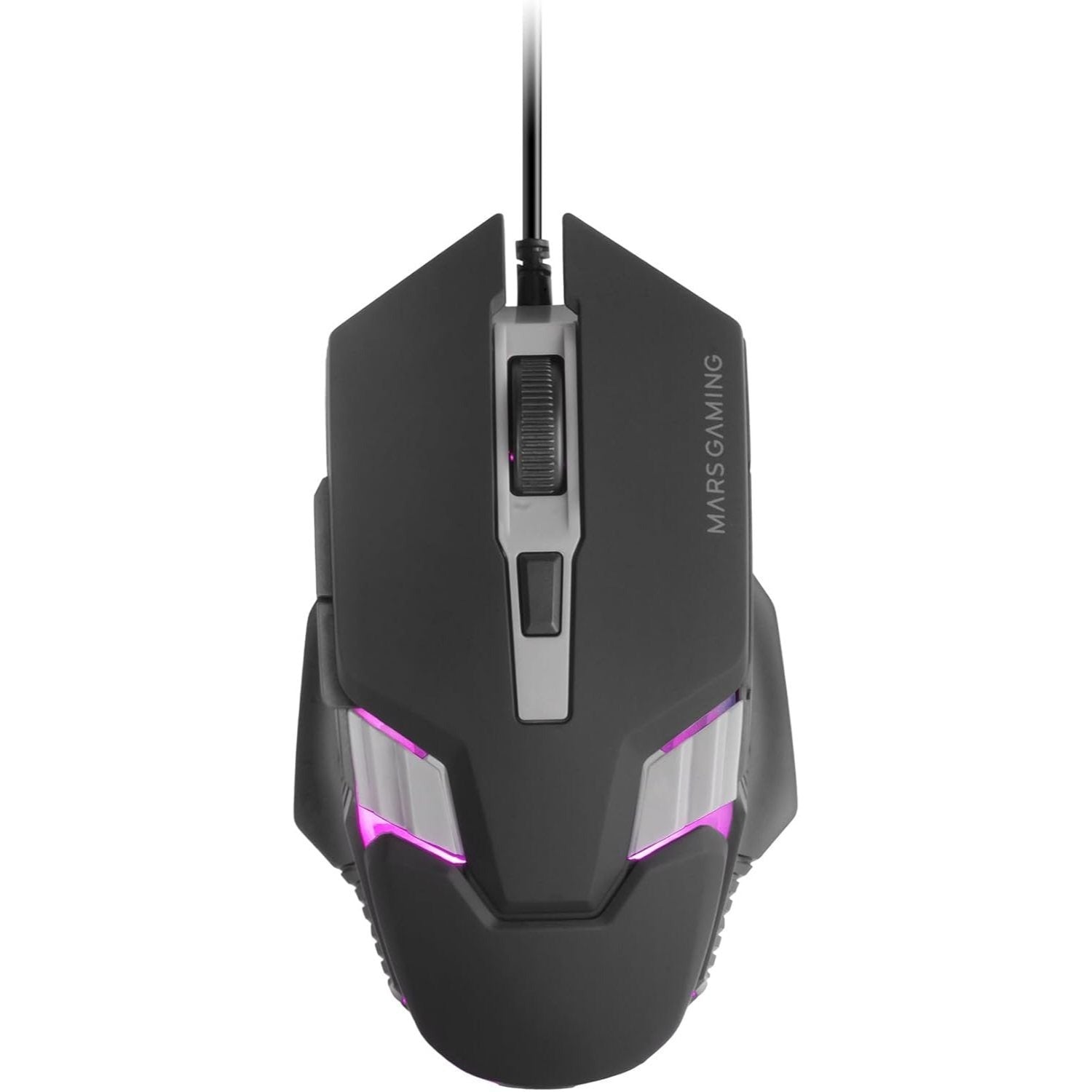 Mars Gaming MM024, Ratón Gaming RGB, Sensor Óptico 4000 dpi, Switches Mecánicos Huano, Iluminación RGB Flow, Ajuste On-The-Fly 1200/2400 / 3200/4000 dpi, Compatibilidad Multiplataforma, Negro