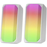 Mars Gaming MSRGB, Altavoces Gaming15W Bluetooth 5.0, Iluminación RGB, Full Mesh, 2 Drivers Activos, Blanco
