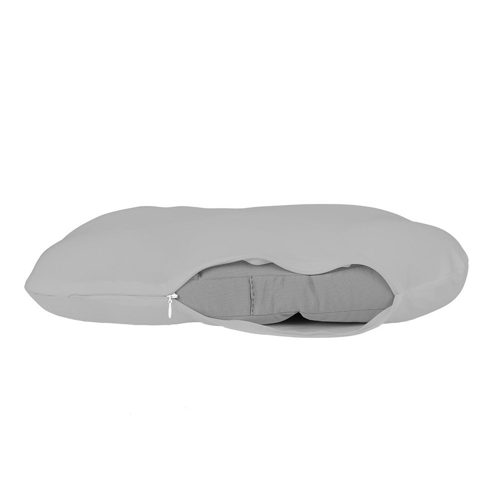 Almohada Nube Microperlas con Funda Desmontable, Lavable a Maquina, Perfecta para Mantener la Postura al Dormir, de 38 × 15 × 27 cm