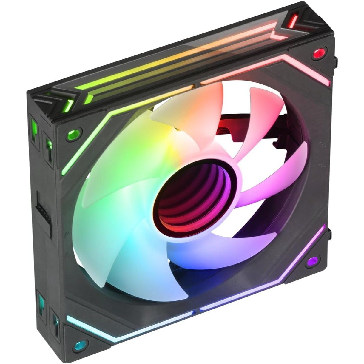 Mars Gaming MF-LINKFINITY, Ventilador Modular PWM 120mm, Sistema de Conexión LINKFINITY, Iluminación Infinity Mirror ARGB 360º, Ultra-silencioso 12dB, Negro