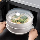 Vaporera Microondas, Cocina al Vapor en el Microondas sin Aceites y sin Grasa, Rápido y Fácil de Usar, Cocina Recetas Sanas en un Instante, Ideal para Verduras, Arroz y Pescado