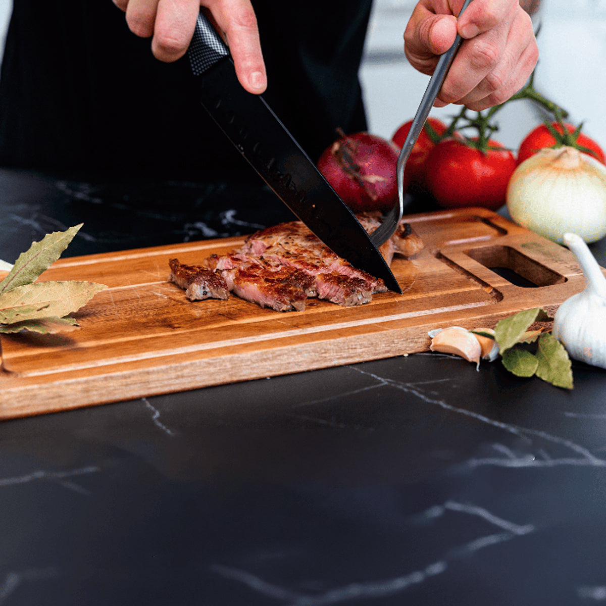 Juego de 6 Cuchillos de Cocina Profesionales, Cuchillos de Acero Inoxidable con Revestimiento y Filo de Alta Precisión, Excelente Durabilidad, Mango Ergonómico, Fácil de Limpiar, Ideal como Regalo, Incluye 5 Cuchillos y 1 Pelador