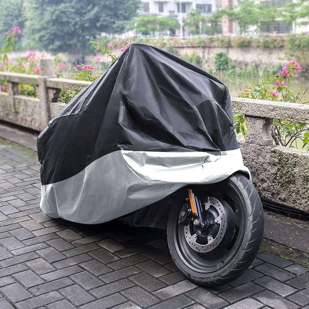 Funda para Motocicleta Impermeable y Duradera ideal para Todas las Estaciones, Cubierta para Moto Resistente a la Interperie, Lluvia, Sol, Nieve y Polvo, Resistente a Desgarros, 120 x 210 cm