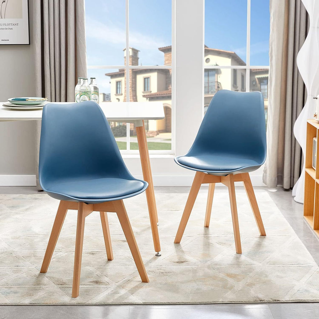 1/2/4/6 Unidad Sillas para Comedor, Sillas para Cocina con Asiento Blando, Tapizado y Patas Resistentes de Madera de Haya, Sillas Nórdicas