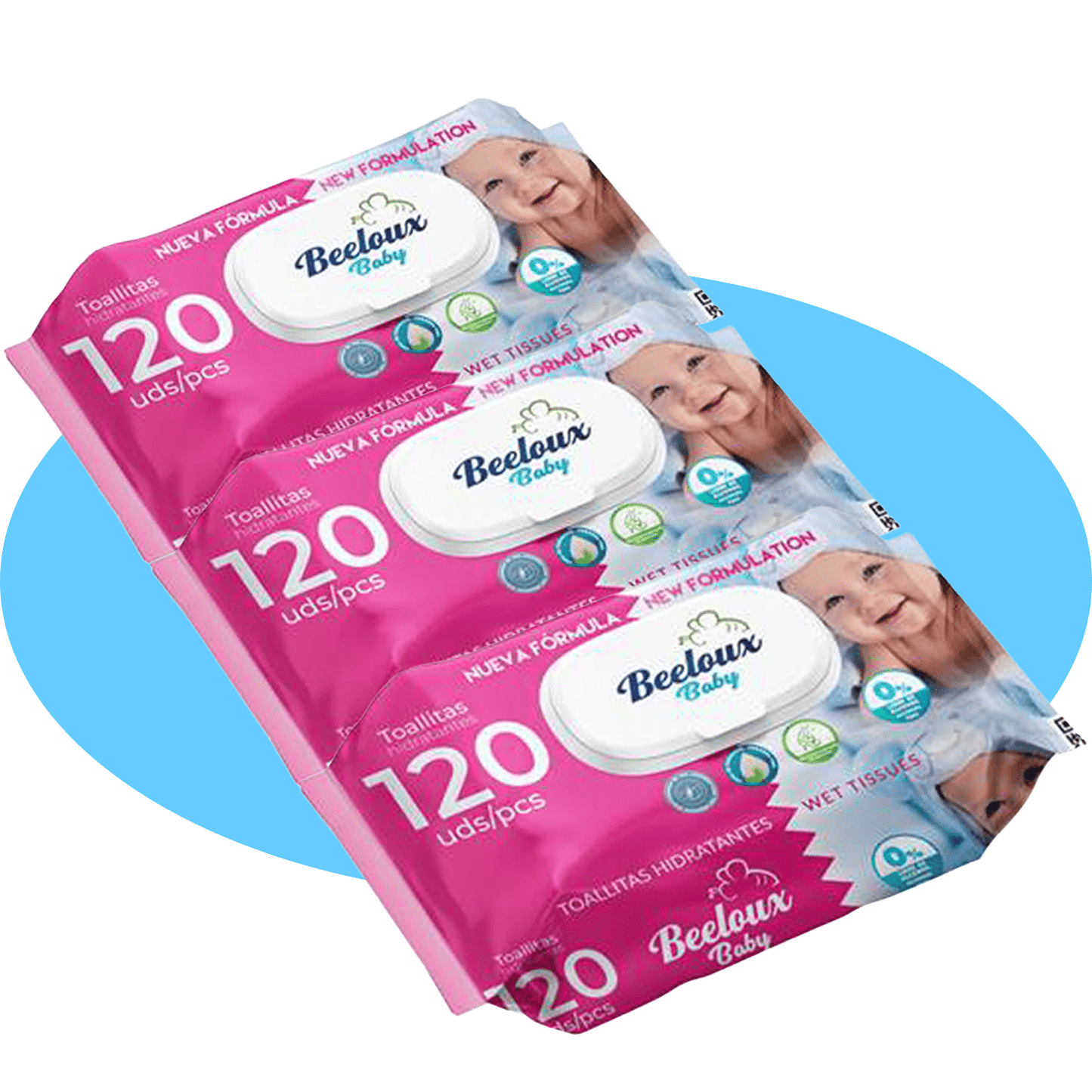 Toallitas Húmedas, Cuidado e Hidratación Profunda, Fibras Ultrasuaves ideales para Piel Sensible, Perfume Fresco, Packs de 3/6/9/12 Unidades, 360/720/1080/1440 Toallitas