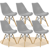 Sillas para Comedor, Sillas para Cocina con Asiento Blando, Tapizado y Patas Resistentes de Madera de Haya, Sillas Nórdicas Minimalistas, 49.5 x 44 x 79.5 cm