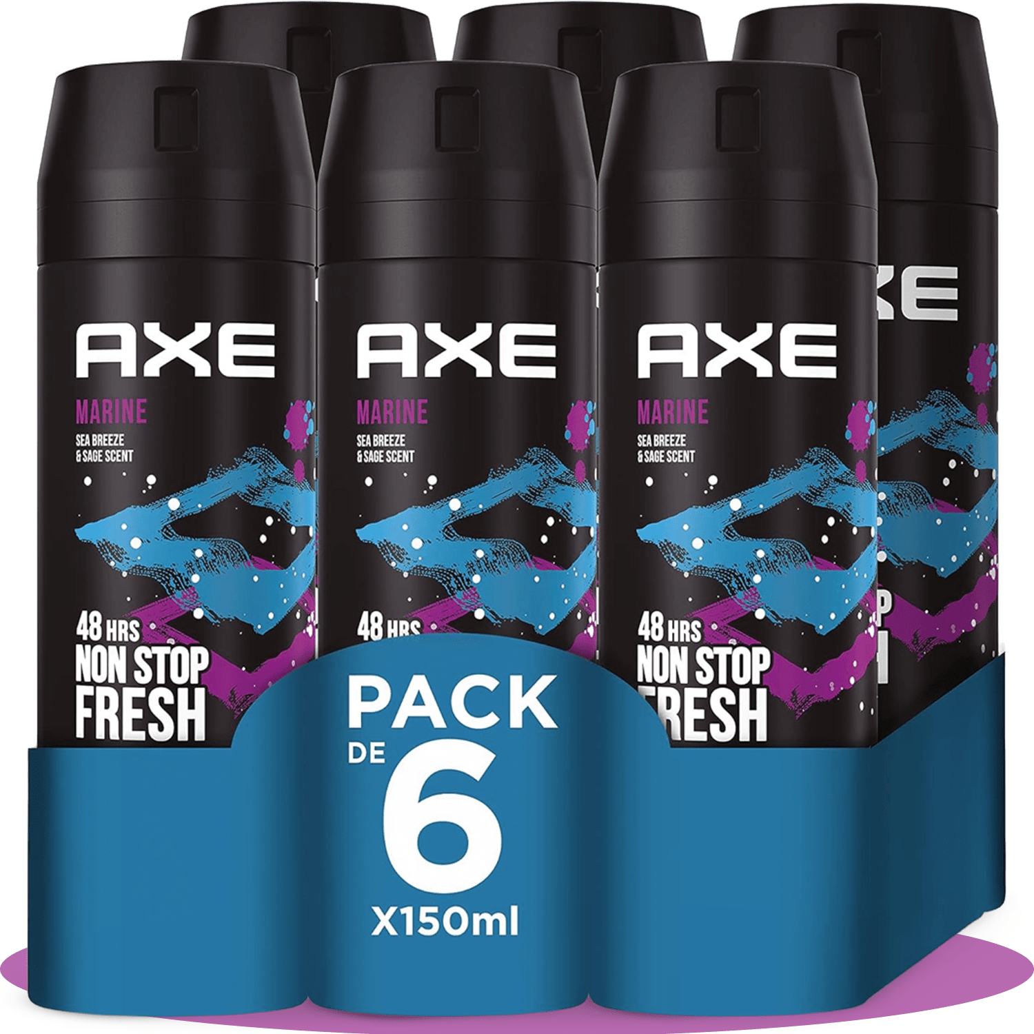 Axe Desodorante Spray Marine, Aroma Inspirada en Brisa Marina, Olor Irresistible durante 48 horas, 150ml por Spray