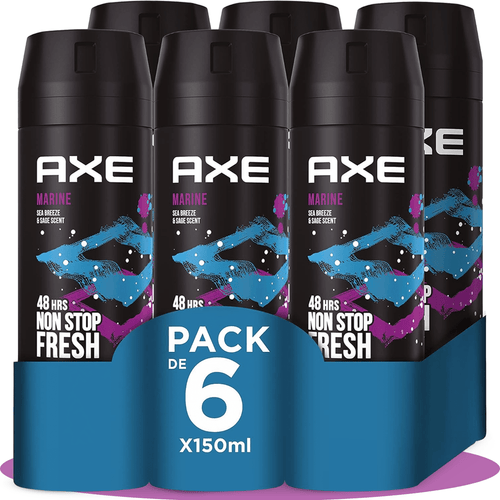 Axe Desodorante Spray Marine, Aroma Inspirada en Brisa Marina, Olor Irresistible durante 48 horas, 150ml por Spray