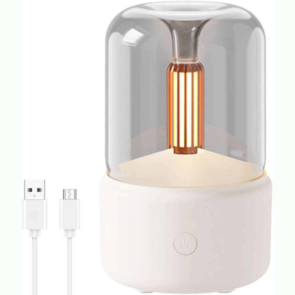 Humidificador de Aroma de 120 ml, Humidificador y Difusor de Aromas, Experiencia Relajante y Aromática, Conexión USB tipo-C, Diseño Compacto, Luz Ambiental Integrada