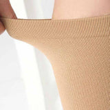 Medias de Compresión Mujer, Ideal para Piernas Cansadas, Alivia y Reduce la Hinchazón, Cremallera para Adaptarse a Cualquiera Talla y Forma de Pierna, Diseño de Punta Abierta para Mayor Comodidad, Hecho de Nylon y Elastán Flexible