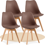 1/2/4/6 Unidad Sillas para Comedor, Sillas para Cocina con Asiento Blando, Tapizado y Patas Resistentes de Madera de Haya, Sillas Nórdicas
