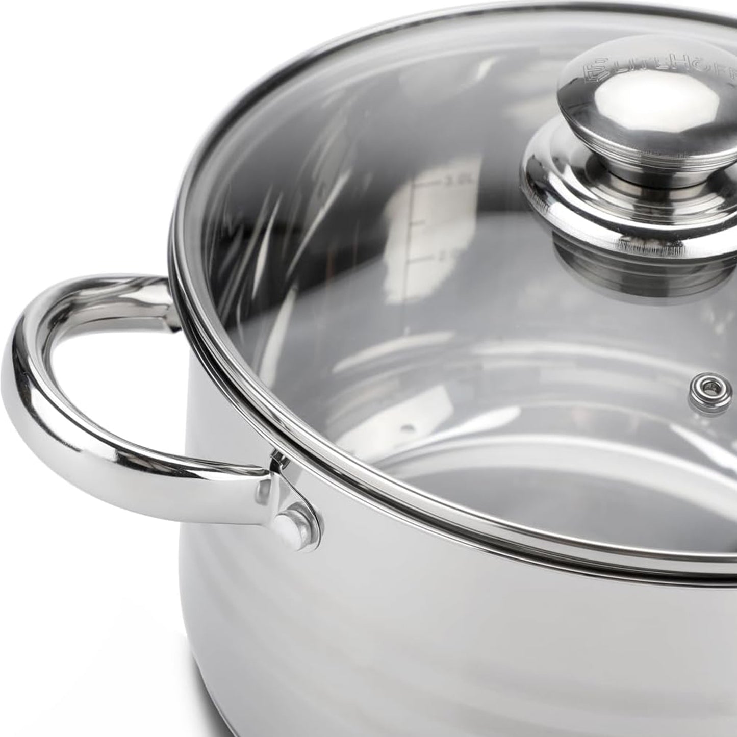 Juego de Ollas de Acero Inoxidable, 12 Piezas, Tapas Incluidas, Apto para Lavavajillas, Apto para Cocina Eléctrica, Gas, Vitrocerámica e Inducción