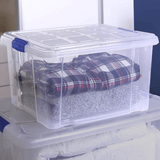 Caja Almacenamiento plástico para Guardar y Ordenar Juguetes, Libros, Documentos, Ropa, Mantas. Cierre Hermético, Gran Capacidad y Resistencia