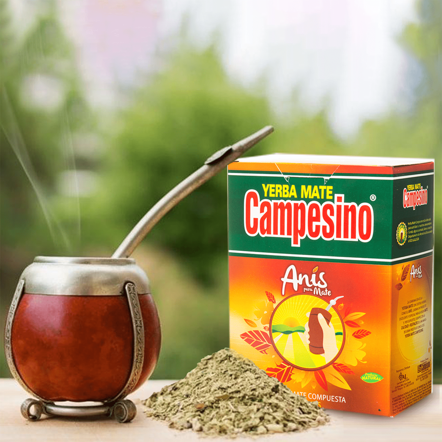 Campesino Yerba Mate, Yerbas para Mate con Sabor a Anís, Té Rico en Vitaminas y Minerales Esenciales, Origen de Paraguay, 500g por Paquete