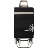 Carro Compra Plegable con Bolsillo Térmico para Congelados, Carro Plegable con Ruedas, Bolsillo Trasero con Cremallera, 2 Compartimentos Extra en Total, Con Capacidad de hasta 54 Litros y 40 Kg de Carga Máxima