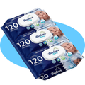 Toallitas Húmedas, Cuidado e Hidratación Profunda, Fibras Ultrasuaves ideales para Piel Sensible, Perfume Fresco, Packs de 3/6/9/12 Unidades, 360/720/1080/1440 Toallitas