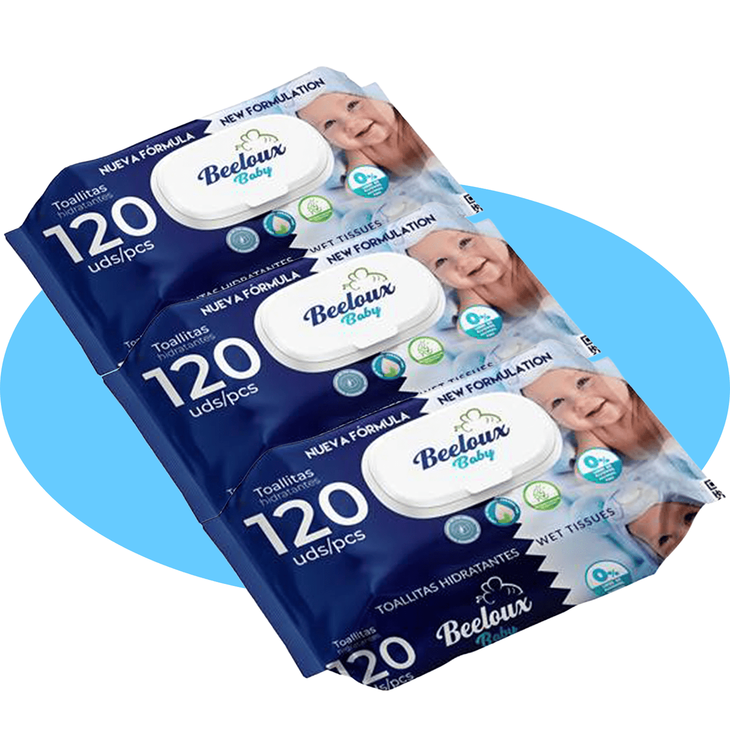 Toallitas Húmedas, Cuidado e Hidratación Profunda, Fibras Ultrasuaves ideales para Piel Sensible, Perfume Fresco, Packs de 3/6/9/12 Unidades, 360/720/1080/1440 Toallitas